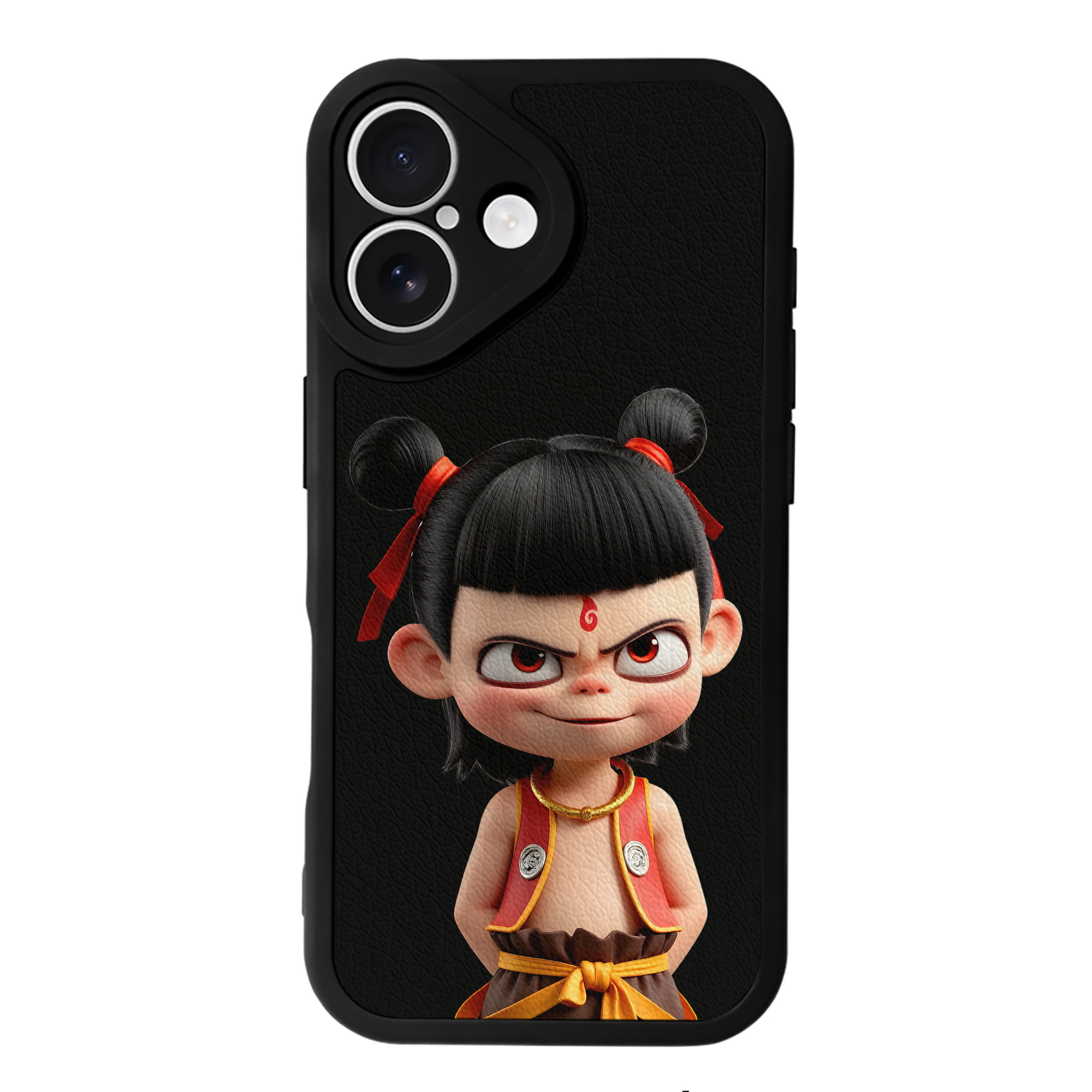 （画像用） Ne Zha 2 ナタ 魔童の大暴れ 【iPhone 16シリーズ対応】シリコンスマホケース（レザー調） 材質：シリコン